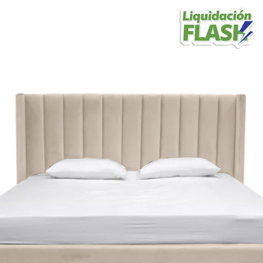Espaldar de Cama Doble Julieta  beige
