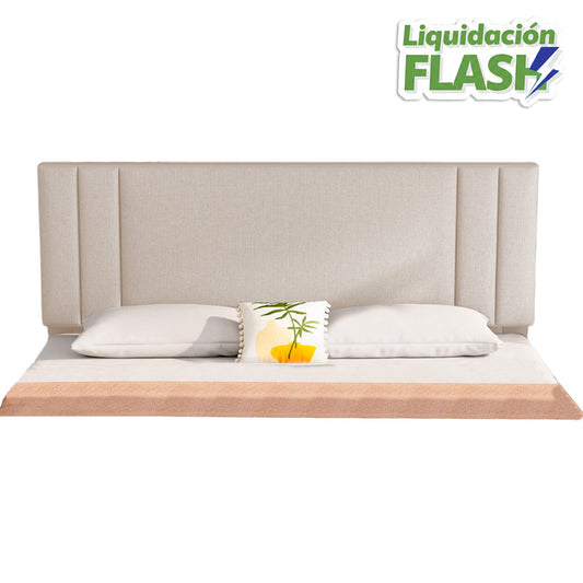 Espaldar de Cama Doble Lupe  beige