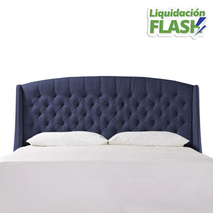 Espaldar de Cama Queen Italia  azul