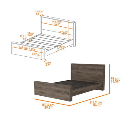 Cama Doble Syvana Nogal