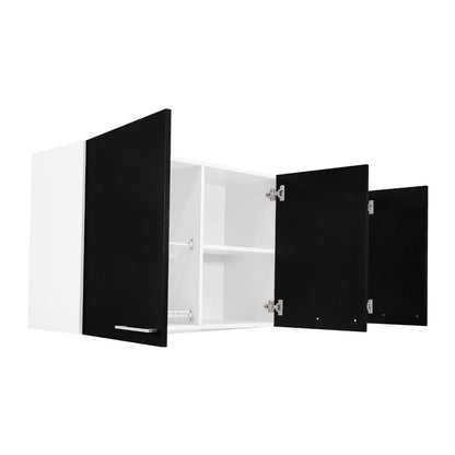 Gabinete Superior Cocina Jhonny  Blanco Y Wengue 150 Cm