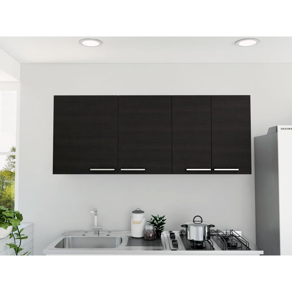 Gabinete Superior Cocina Jhonny  Blanco Y Wengue 150 Cm