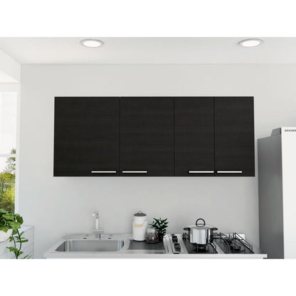 Gabinete Superior Cocina Jhonny  Blanco Y Wengue 150 Cm