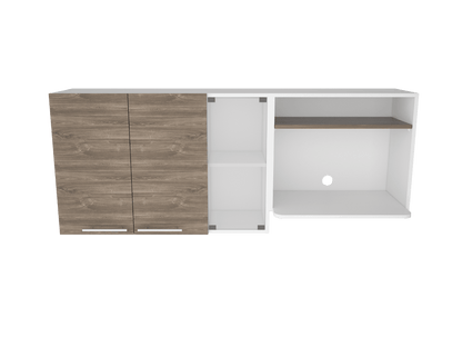 Gabinete Superior Kaelun Cocina  Blanco  Y Siena 150 Cm