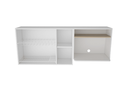 Gabinete Superior Kaelun Cocina  Blanco Y Rovere 150 Cm