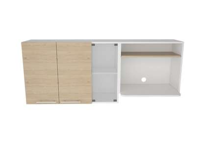 Gabinete Superior Kaelun Cocina  Blanco Y Rovere 150 Cm