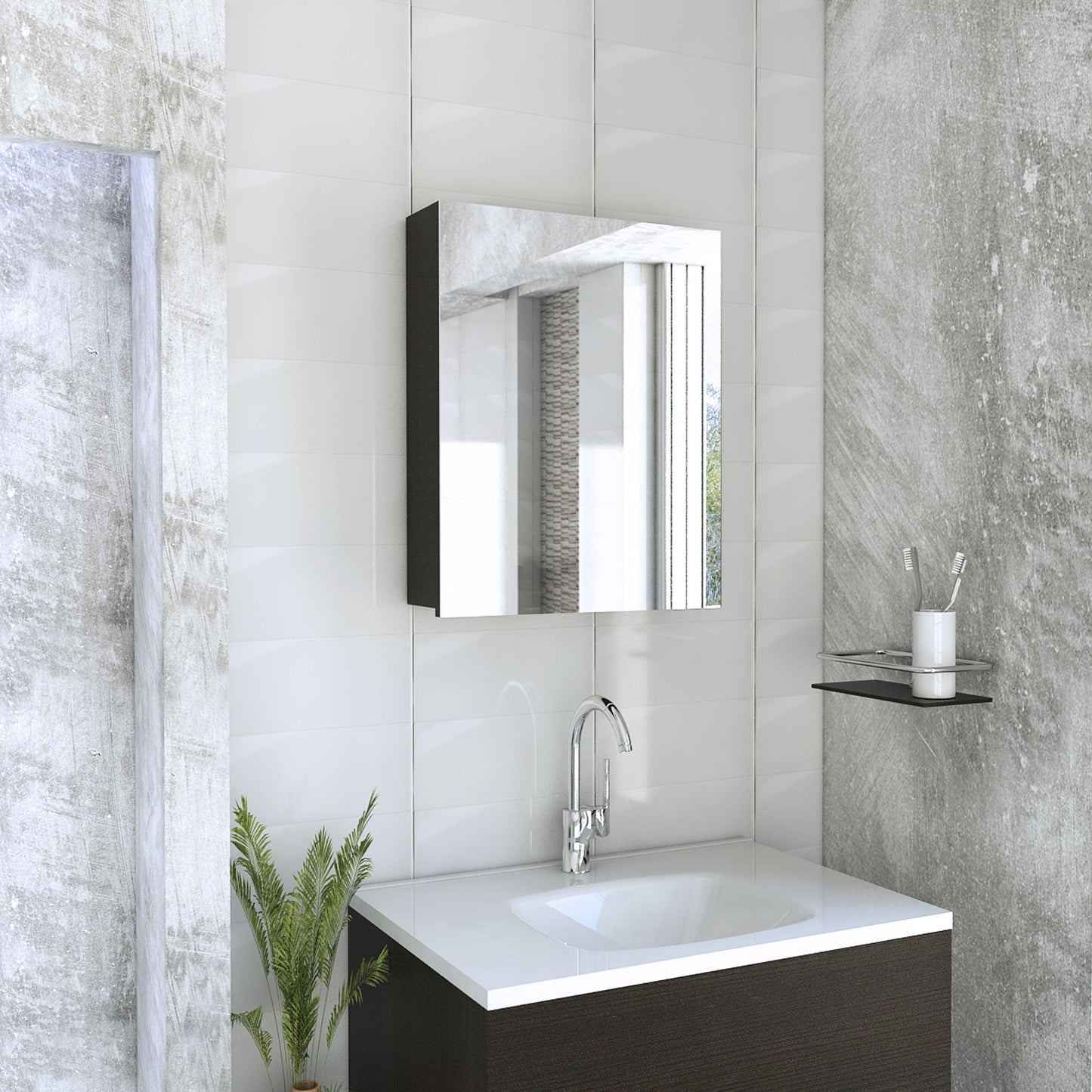 Gabinete De Baño Silca Wengue