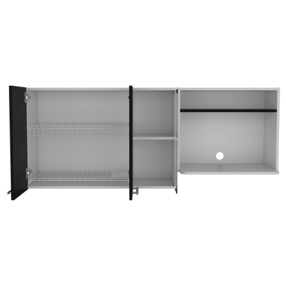 Gabinete Superior Kaelun Cocina  Blanco + Wengue 150 Cm