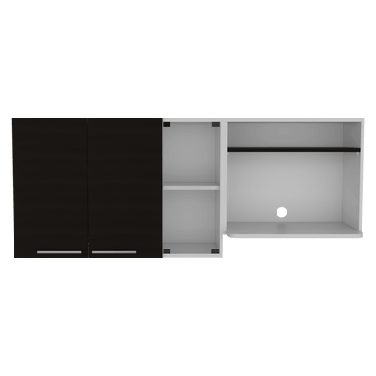 Gabinete Superior Kaelun Cocina  Blanco + Wengue 150 Cm