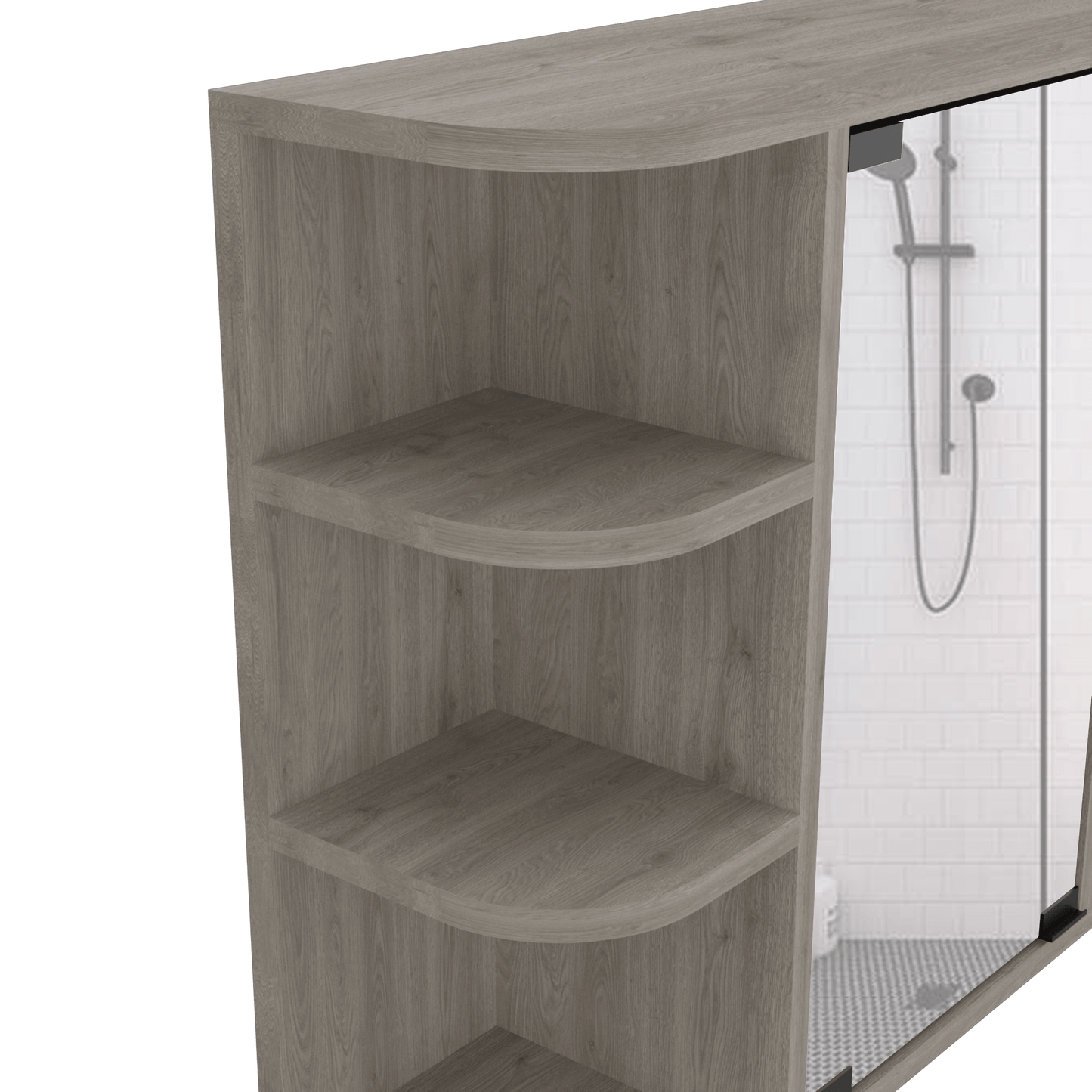 Gabinete De Baño Kurova Ceniza