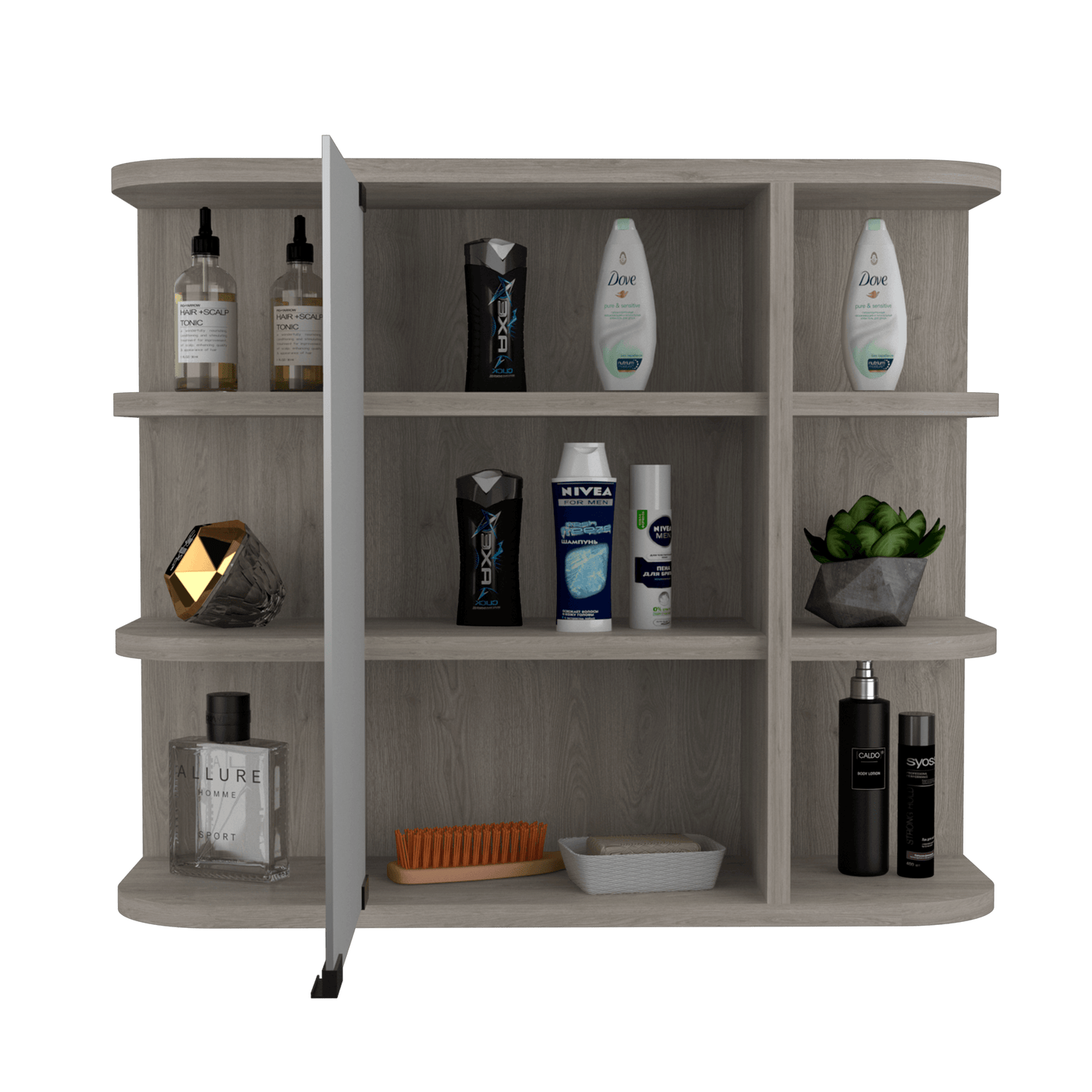 Gabinete De Baño Kurova Ceniza