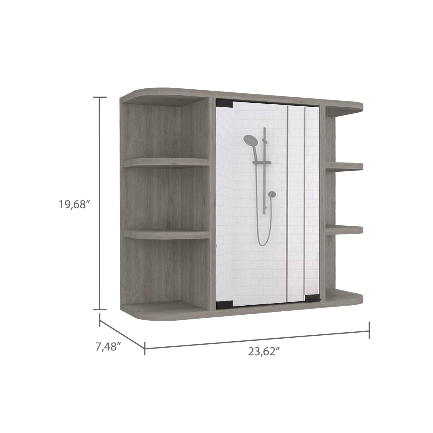 Gabinete De Baño Kurova Ceniza