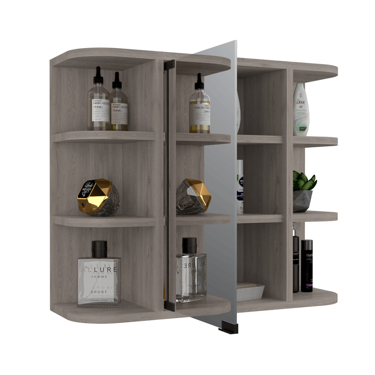 Gabinete De Baño Kurova Ceniza
