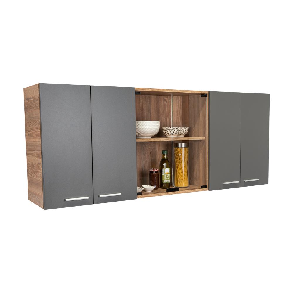 Gabinete Superior Temora Miel Y Plomo 150 Cm
