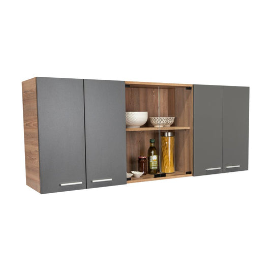 Gabinete Superior Temora Miel Y Plomo 150 Cm