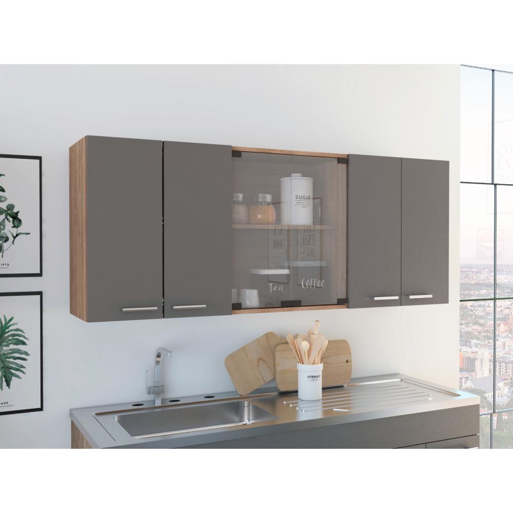 Gabinete Superior Temora Miel Y Plomo 150 Cm