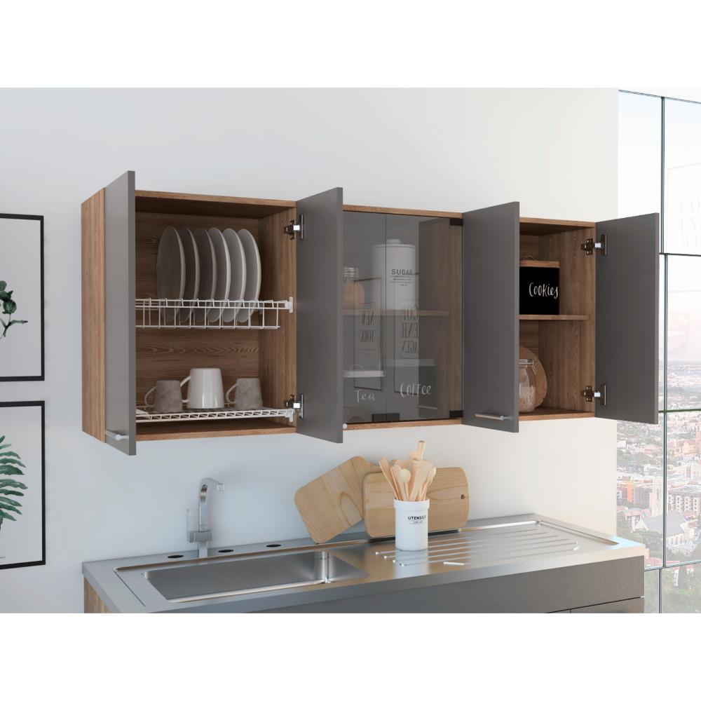 Gabinete Superior Temora Miel Y Plomo 150 Cm
