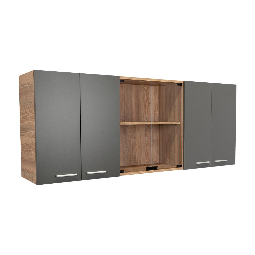 Gabinete Superior Temora Miel Y Plomo 150 Cm