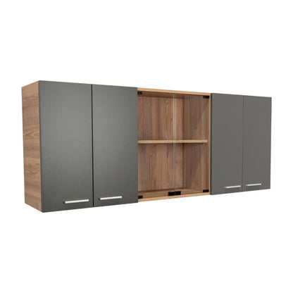 Gabinete Superior Temora Miel Y Plomo 150 Cm