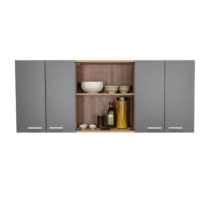 Gabinete Superior Temora Miel Y Plomo 150 Cm