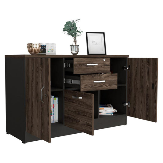 Gabinete Home Office 2 Cajones + 3 Puert