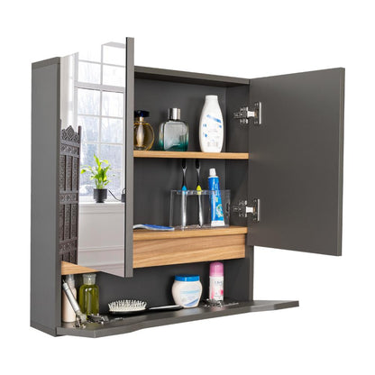 Gabinete De Baño Arinor  Plomo Fresno