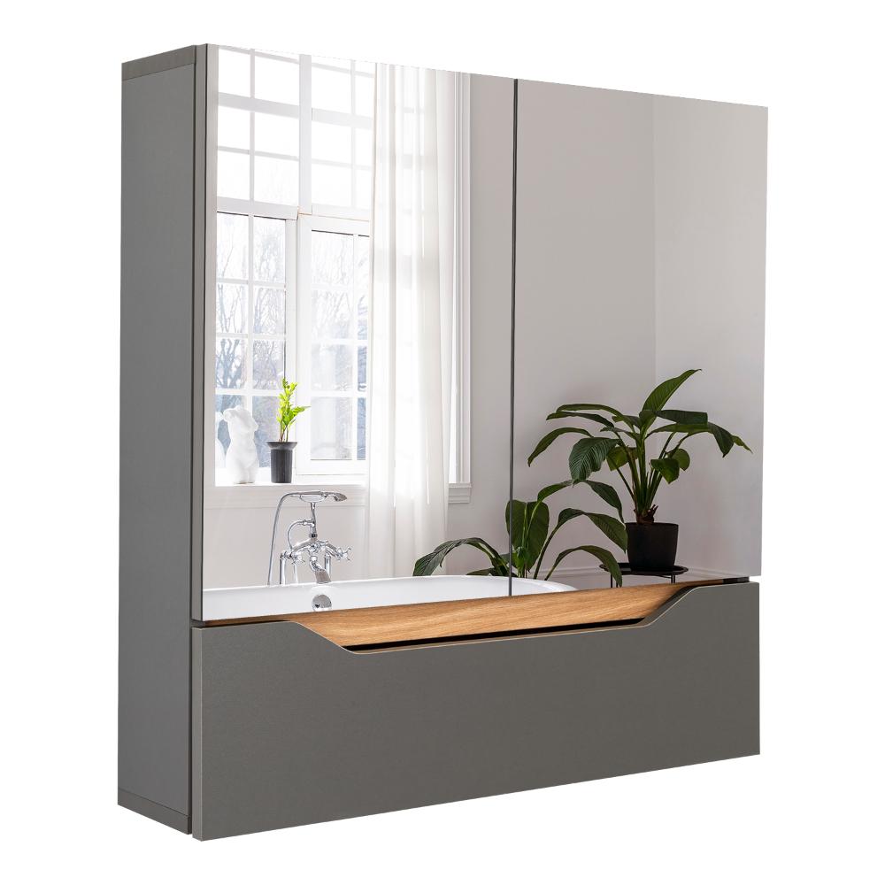 Gabinete De Baño Arinor  Plomo Fresno