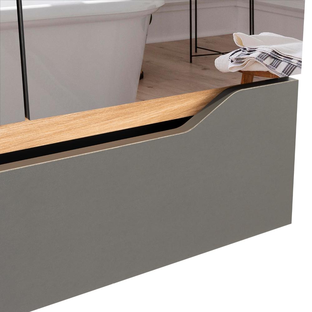 Gabinete De Baño Arinor  Plomo Fresno