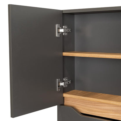 Gabinete De Baño Arinor  Plomo Fresno