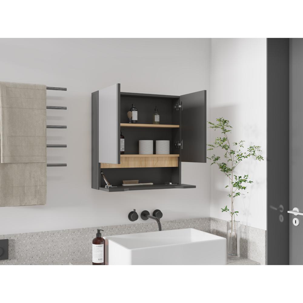 Gabinete De Baño Arinor  Plomo Fresno