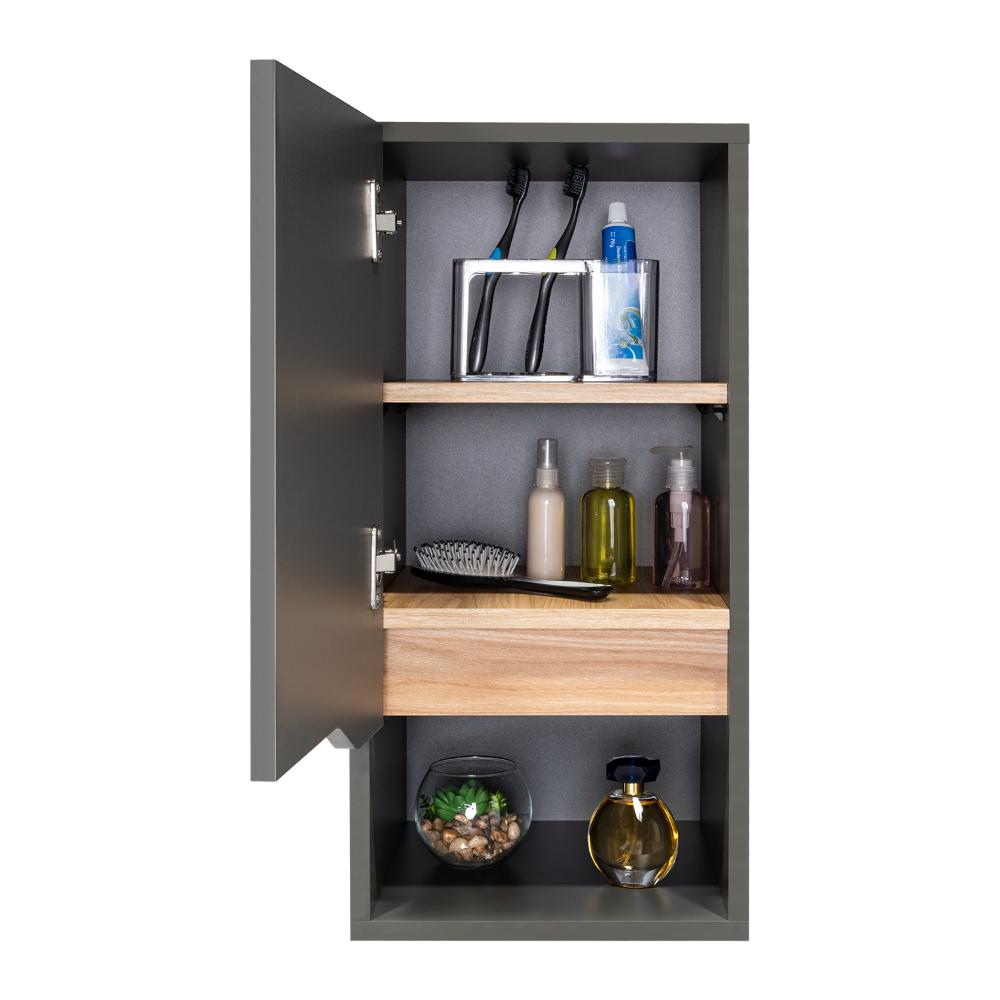 Gabinete De Baño Arinor Plata Y Fresno