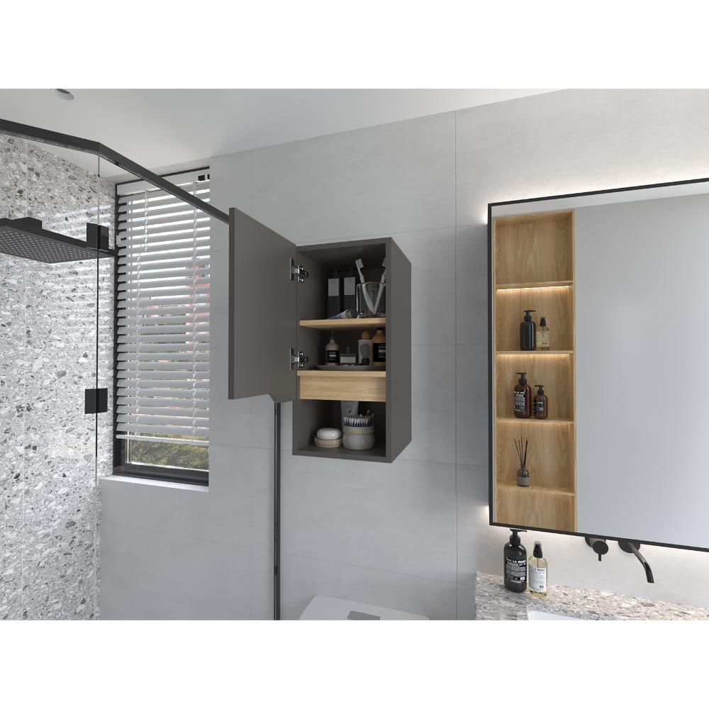 Gabinete De Baño Arinor Plata Y Fresno
