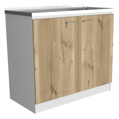 Gabinete Inferior Rivela Blanco Y Duna 100 Cm