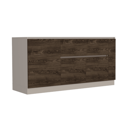 Gabinete Inferior Envigo Coñac Y Blanco 180 Cm