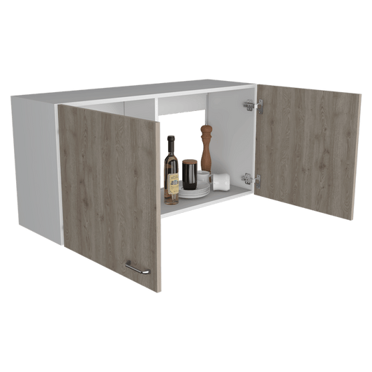 Gabinete Superior Drevia, Blanco Y Ceniza 100 Cm