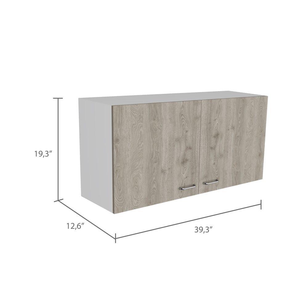 Gabinete Superior Drevia, Blanco Y Ceniza 100 Cm