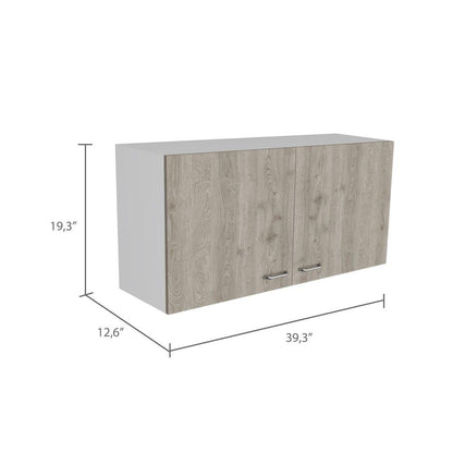 Gabinete Superior Drevia, Blanco Y Ceniza 100 Cm