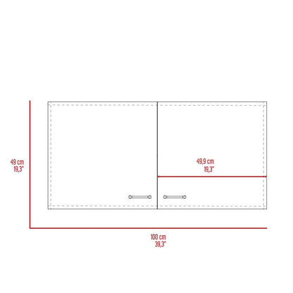 Gabinete Superior Rivela Blanco Gris 100 Cm