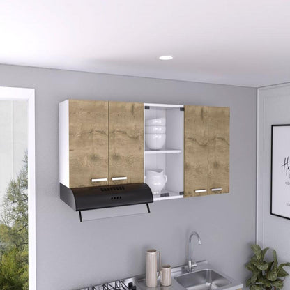 Gabinete Superior Avorin Macadamia Y Blanco 150 Cm