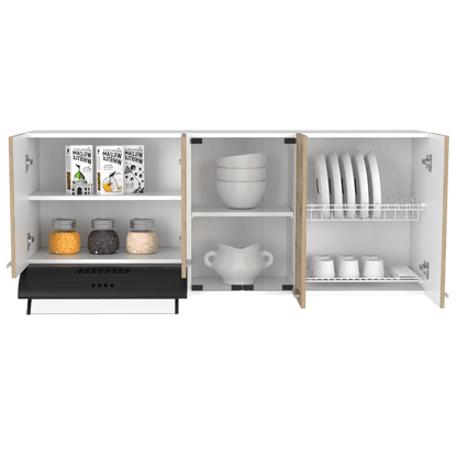Gabinete Superior Avorin Macadamia Y Blanco 150 Cm