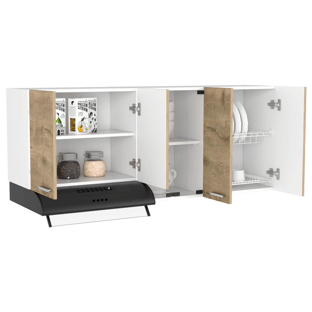 Gabinete Superior Avorin Macadamia Y Blanco 150 Cm