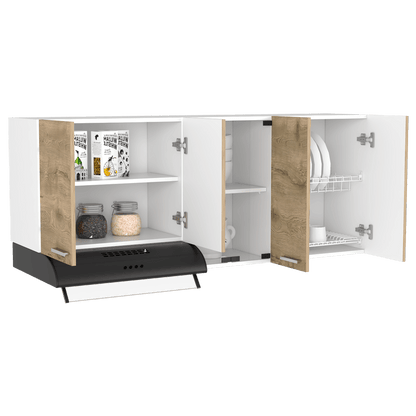 Gabinete Superior Avorin Macadamia Y Blanco 150 Cm