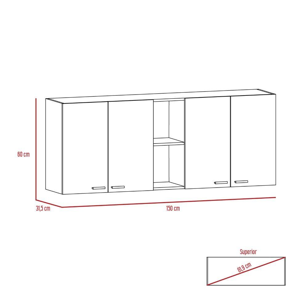 Gabinete Superior Levara Wengue 150 Cm