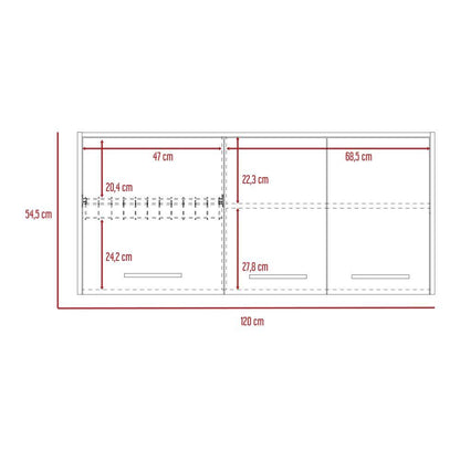 Modulo Superior De Cocina Niko  Blanco Duna 120 Cm