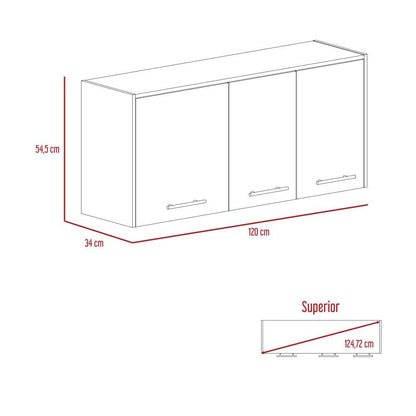 Modulo Superior De Cocina Niko  Blanco Duna 120 Cm