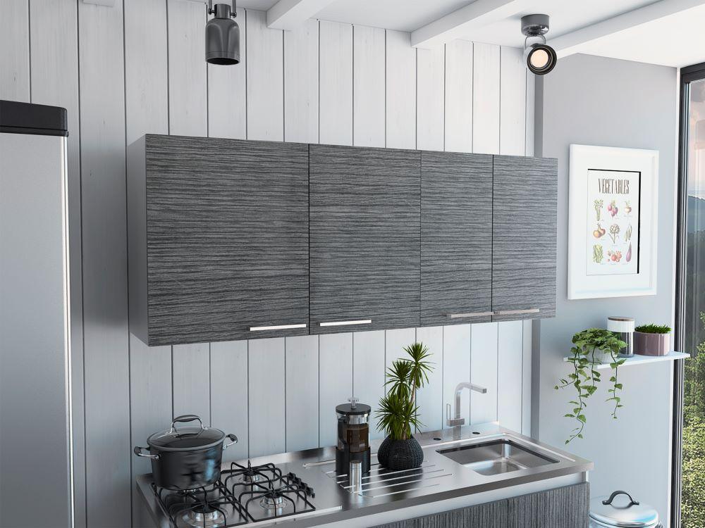Gabinete Superior Recky Blanco Y Gris 150 Cm