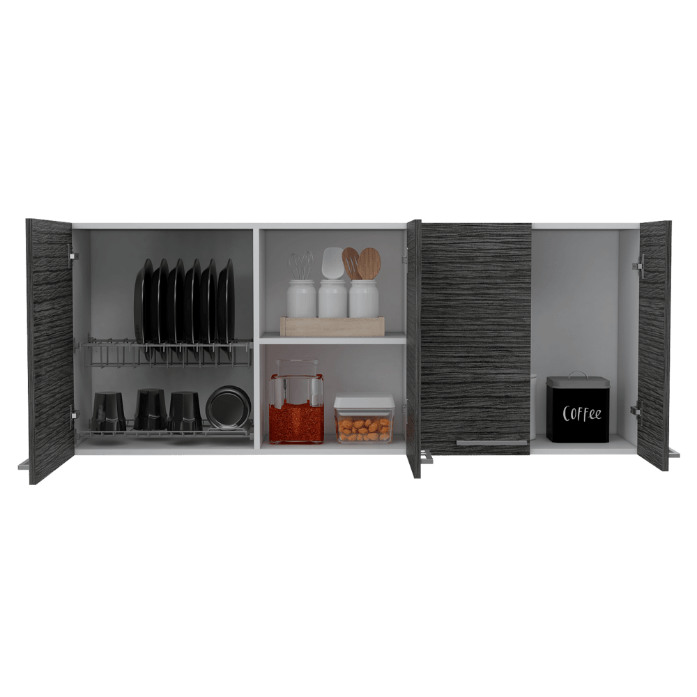 Gabinete Superior Recky Blanco Y Gris 150 Cm