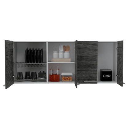Gabinete Superior Recky Blanco Y Gris 150 Cm
