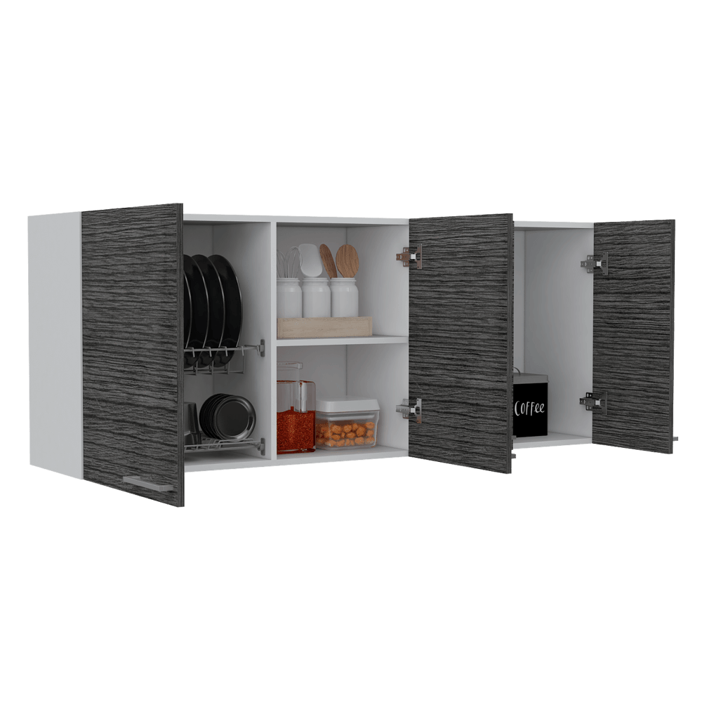 Gabinete Superior Recky Blanco Y Gris 150 Cm