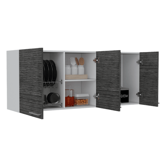Gabinete Superior Recky Blanco Y Gris 150 Cm